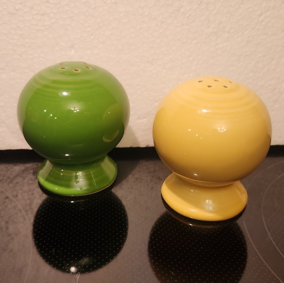 Fiestaware Other - FIESTA Green and Yellow Ceramic Salt and Pepper Shakers